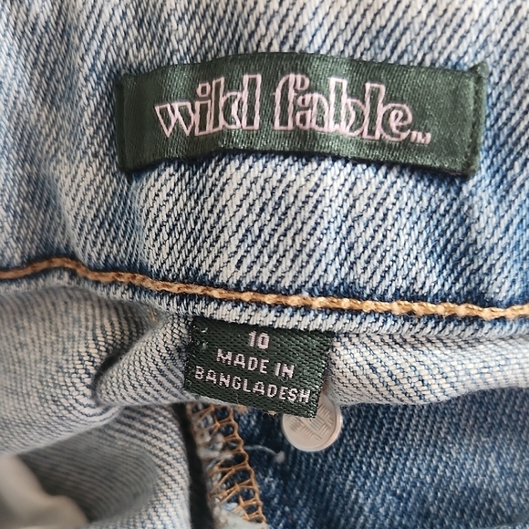 Wild Fable High-Waisted Light Blue Denim Shorts NWT 10 - Picture 6 of 7